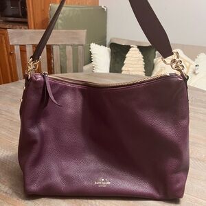 Kate Spade plum leather handbag VGU